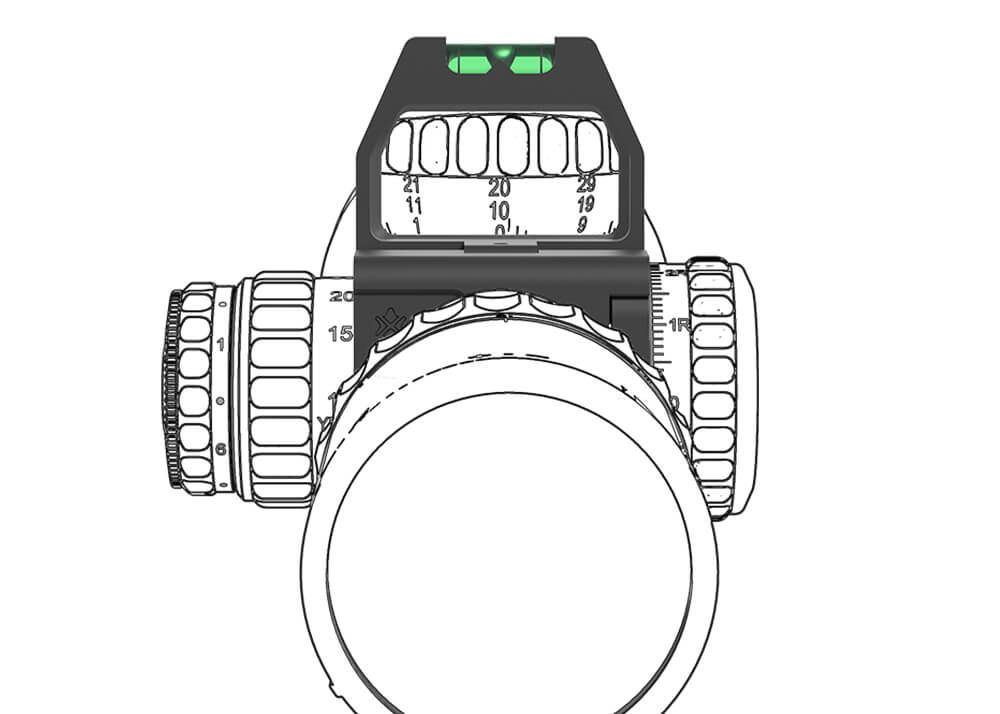 Turret Mark Reader Vector Optics X-Accu 34 mm met Waterpas - Afbeelding 11